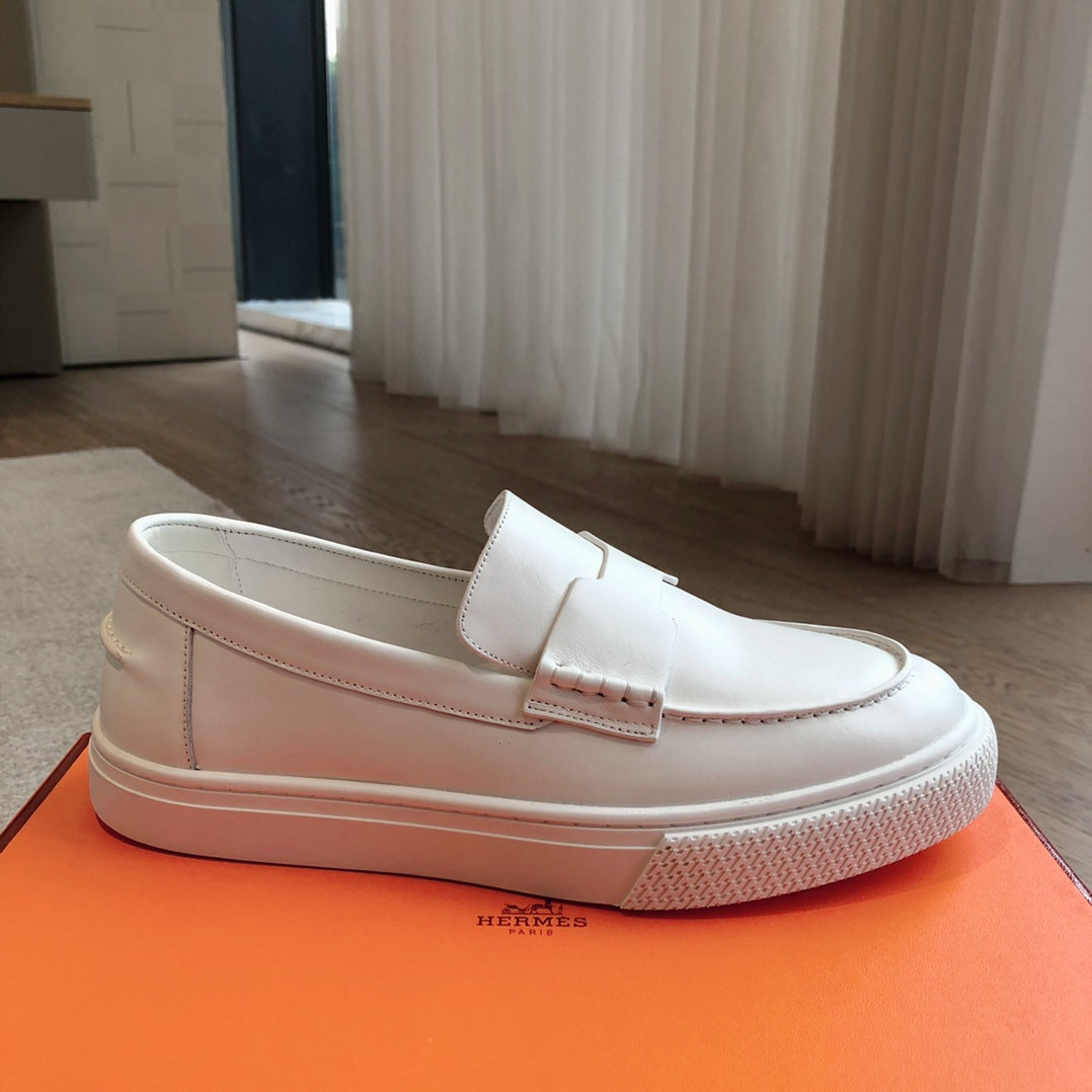 IKE SLIP-ON SNEAKER WHITE CALFSKIN