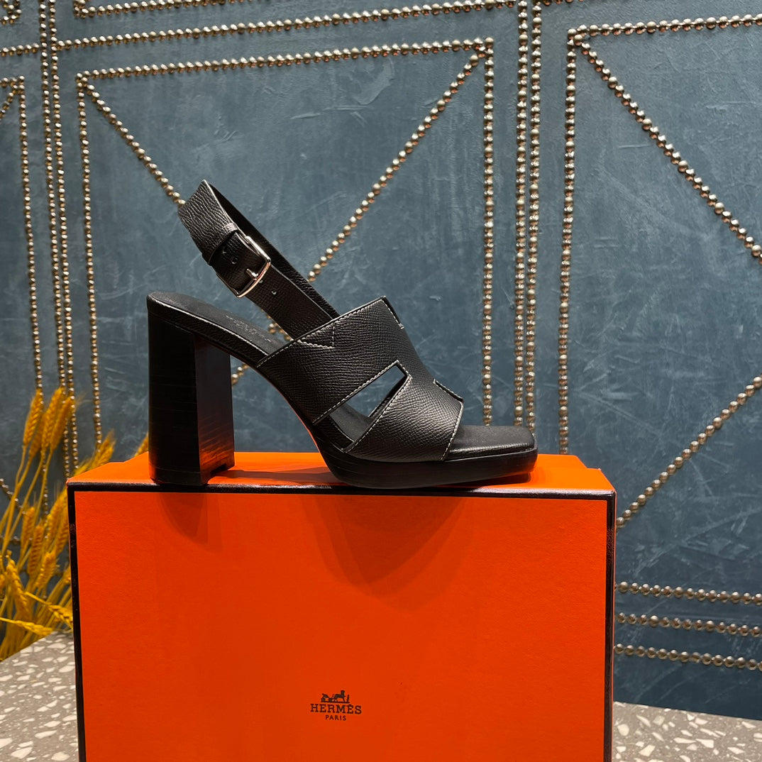 ERIS SANDAL 95 BLACK LAMBSKIN