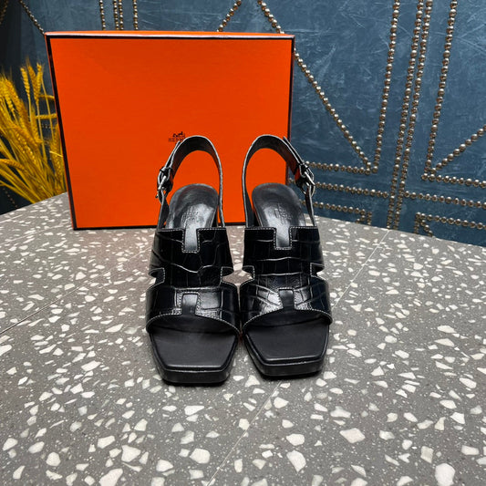 ERIS SANDAL 95 BLACK CALFSKIN