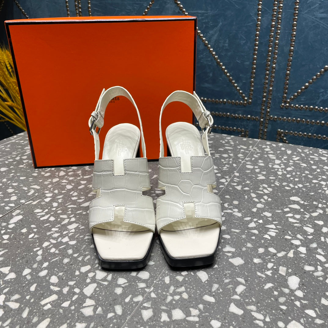 ERIS SANDAL 95 WHITE CALFSKIN