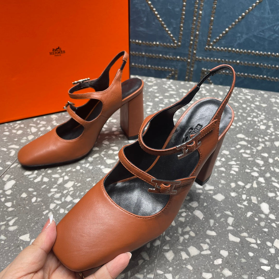 JACKIE 80 MM PUMP IN UMBER BROWN CALFSKIN