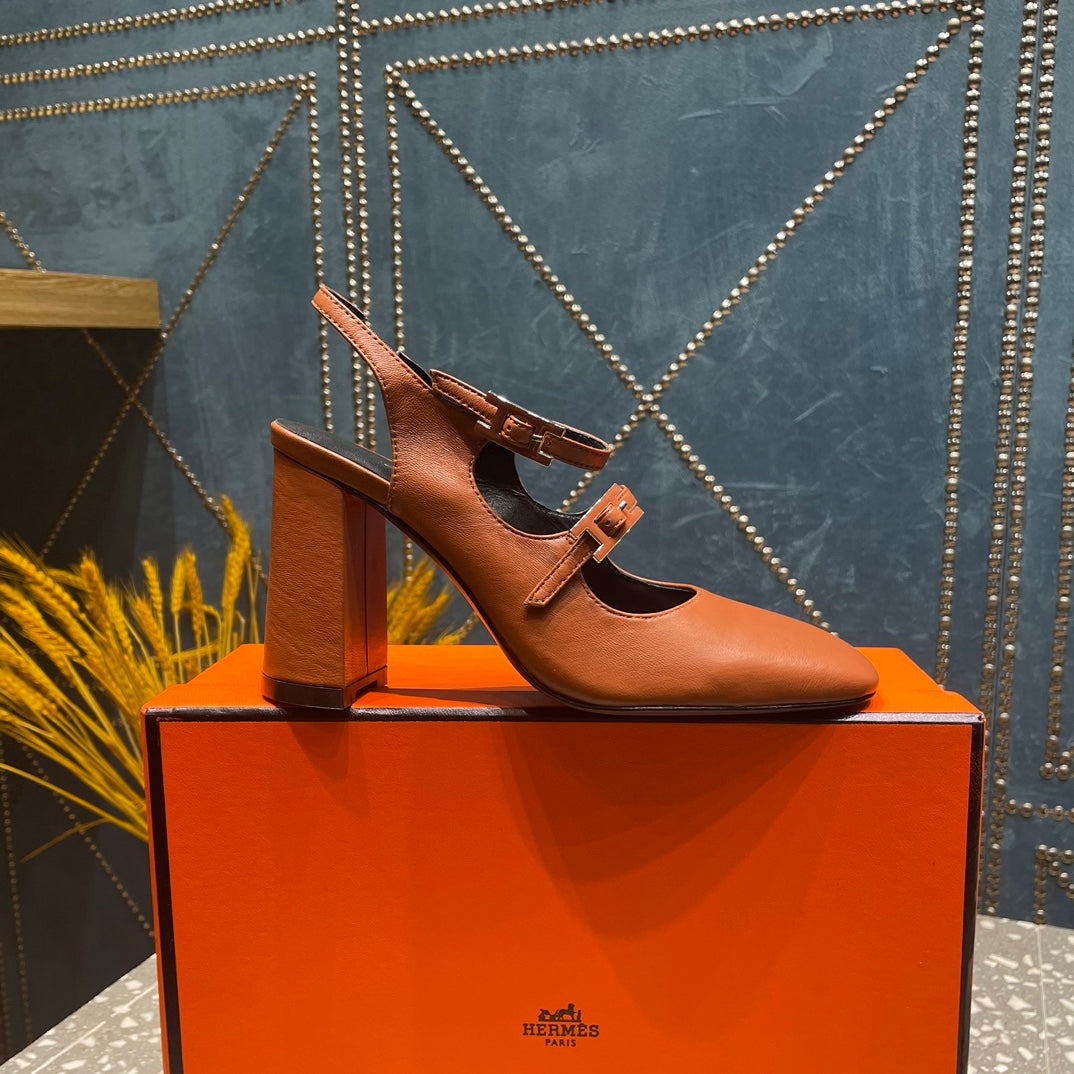 JACKIE 80 MM PUMP IN UMBER BROWN CALFSKIN