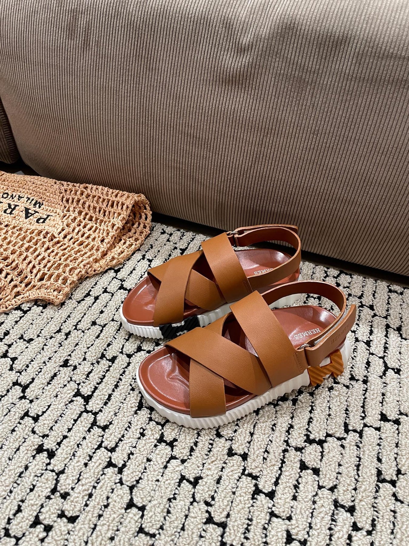 ELECTRIC SANDAL CHOCOLATE CALFSKIN