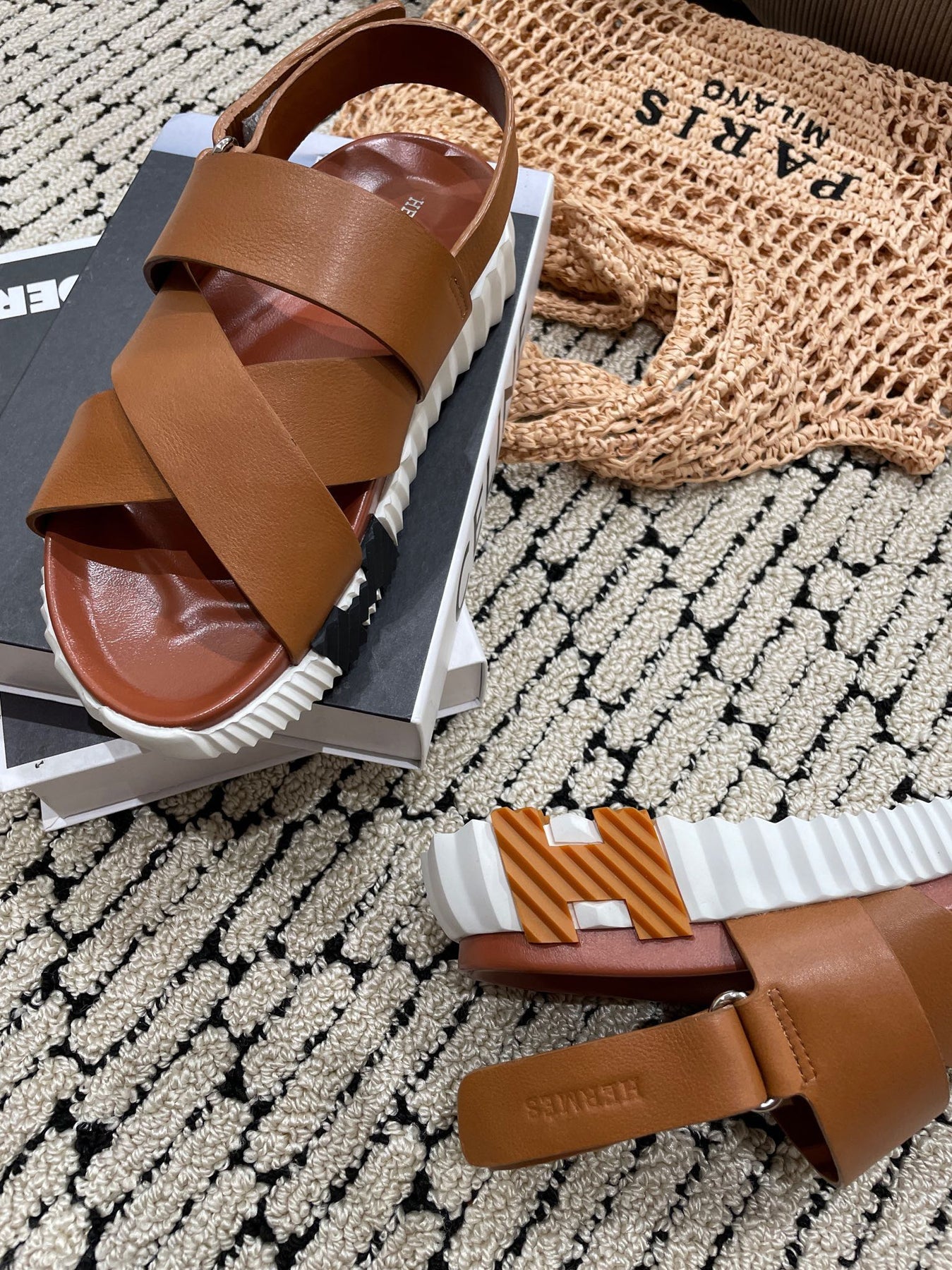 ELECTRIC SANDAL CHOCOLATE CALFSKIN