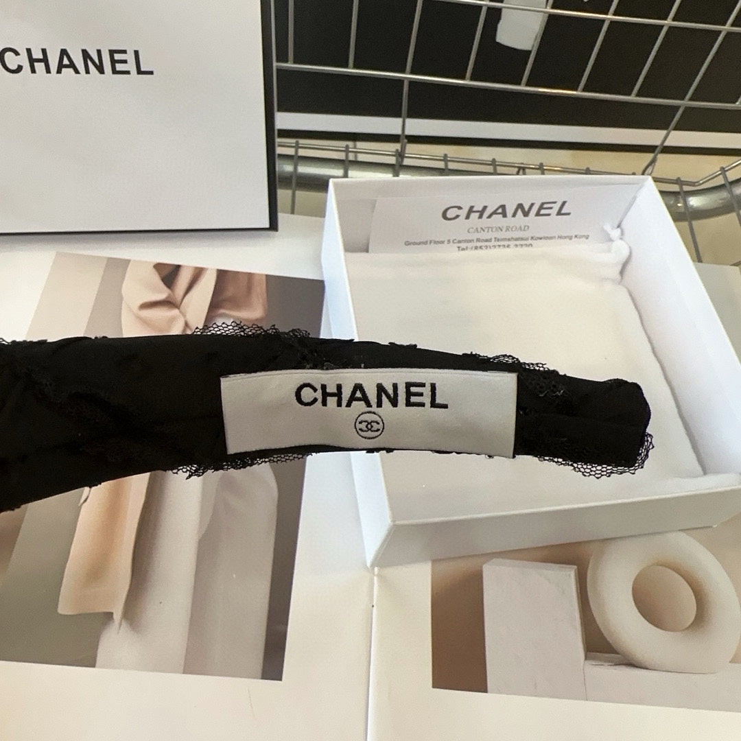 BLACK VOILE AND FABRIC HAIRBAND WITH STICKER 410872