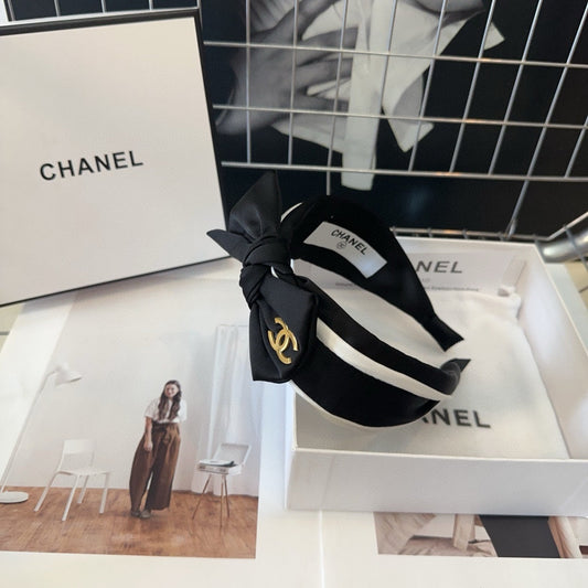 BLACK MIX WHITE FABRIC HAIRBAND 432881