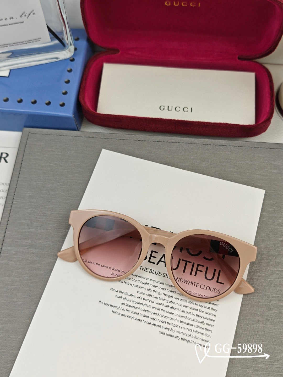 ROUND FRAME SUNGLASSES 59898 IN ACETATE