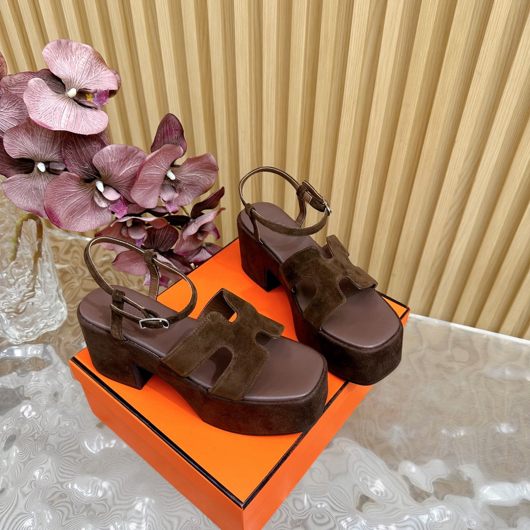 JAM 30 SANDAL IN CHOCOLATE BROWN VELVET