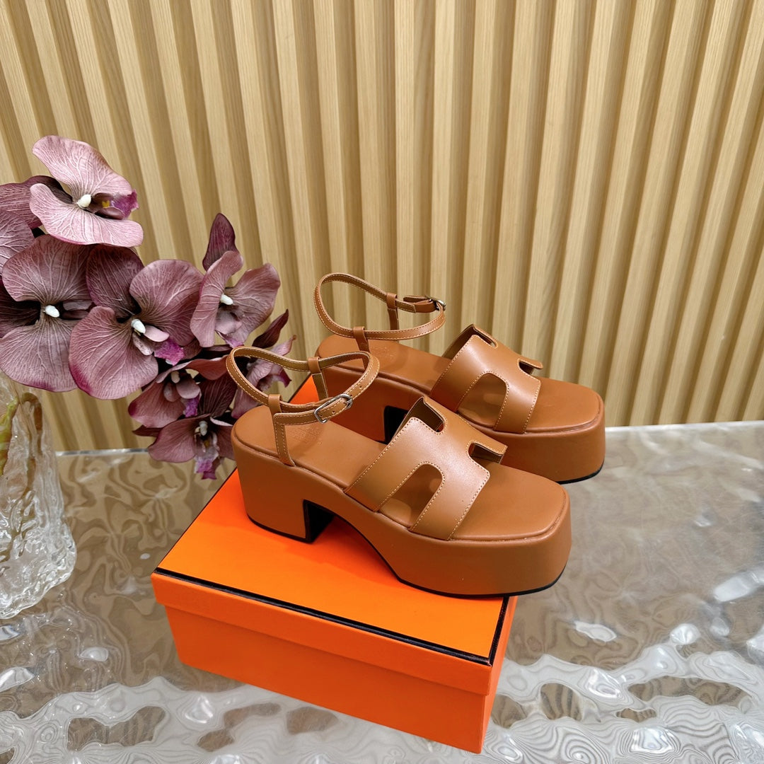 JAM 30 SANDAL IN BRONZE BROWN CALFSKIN
