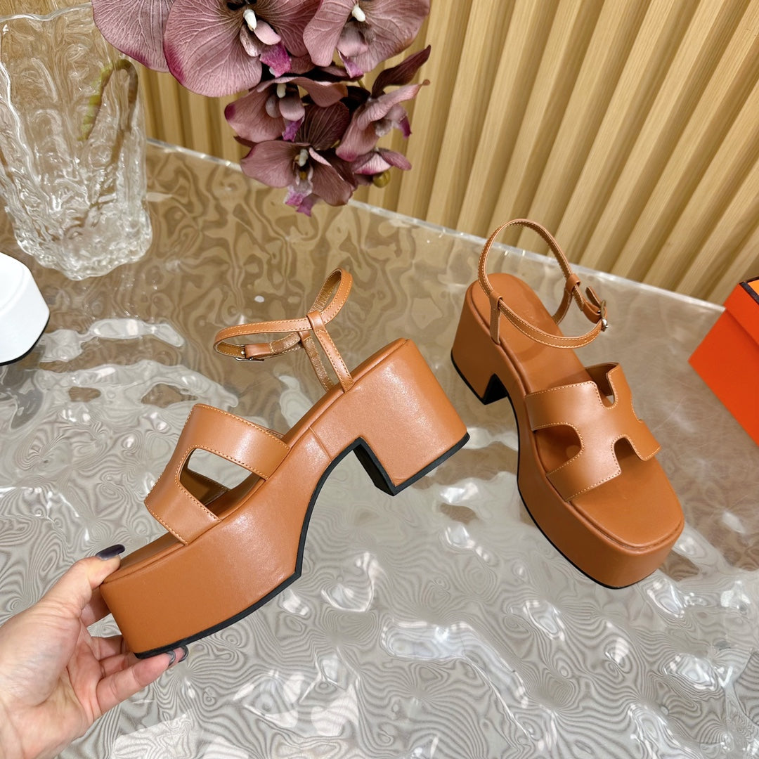 JAM 30 SANDAL IN BRONZE BROWN CALFSKIN
