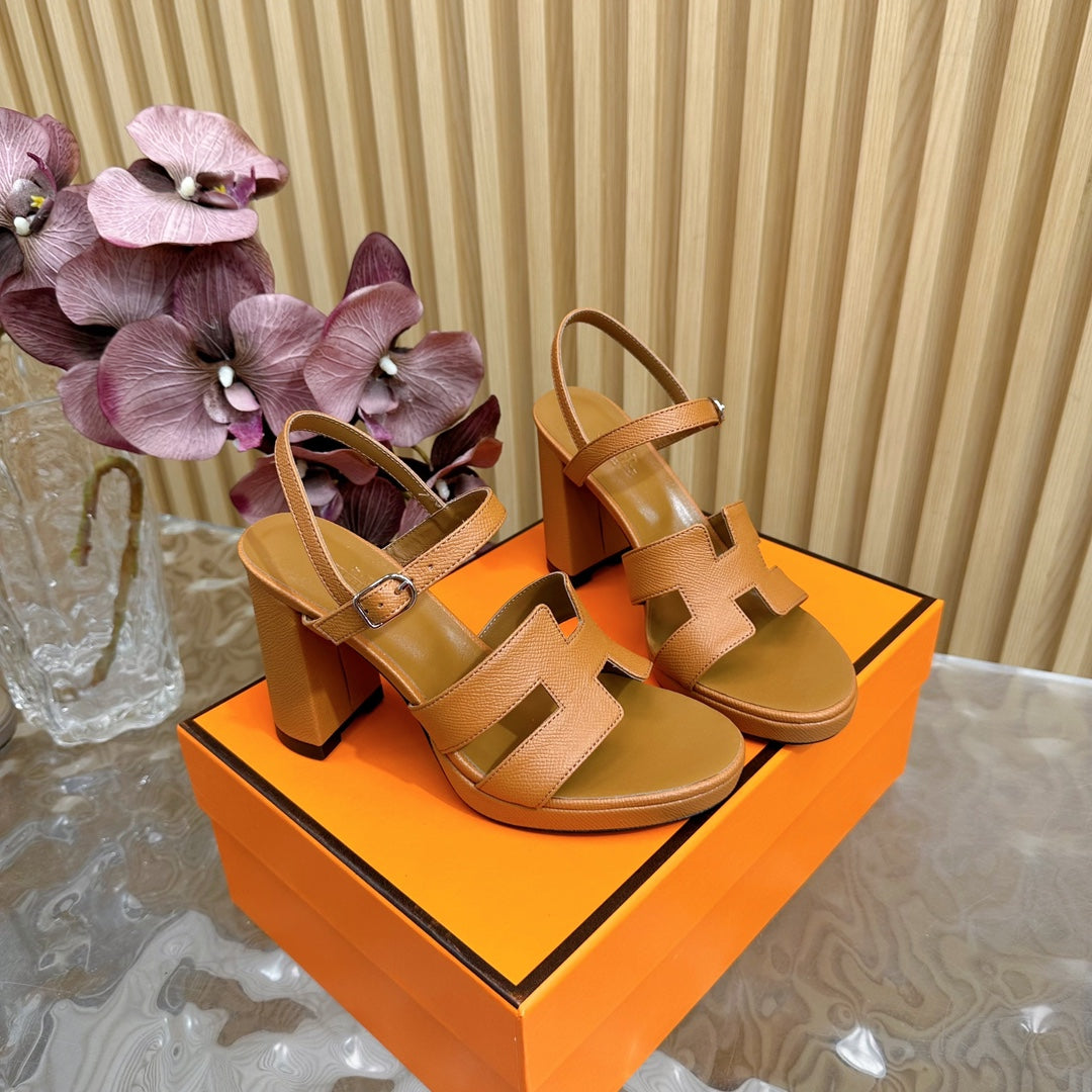 JAZZ 90 SANDAL IN BRONZE BROWN CALFSKIN
