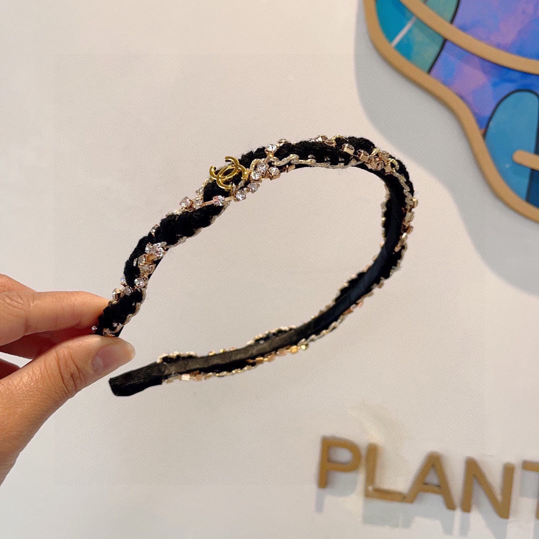 BLACK FABRIC WITH CRYSTAL HAIRBAND 417312