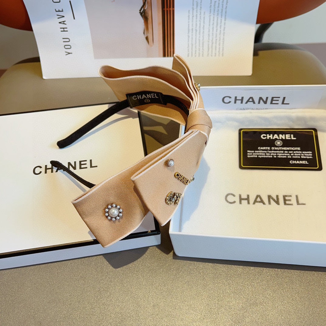 CAMEL BROWN SILK HAIRBAND 417315