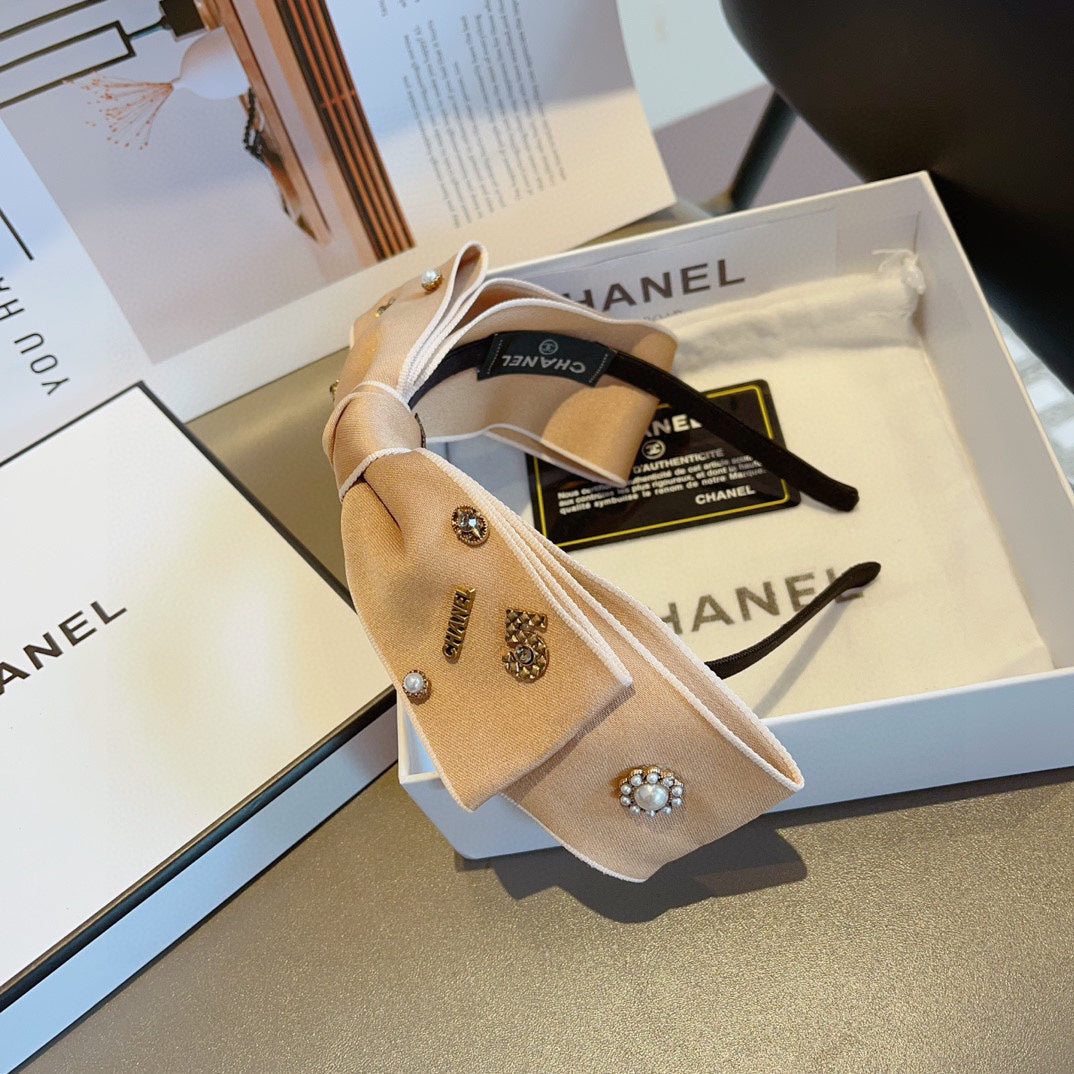 CAMEL BROWN SILK HAIRBAND 417315