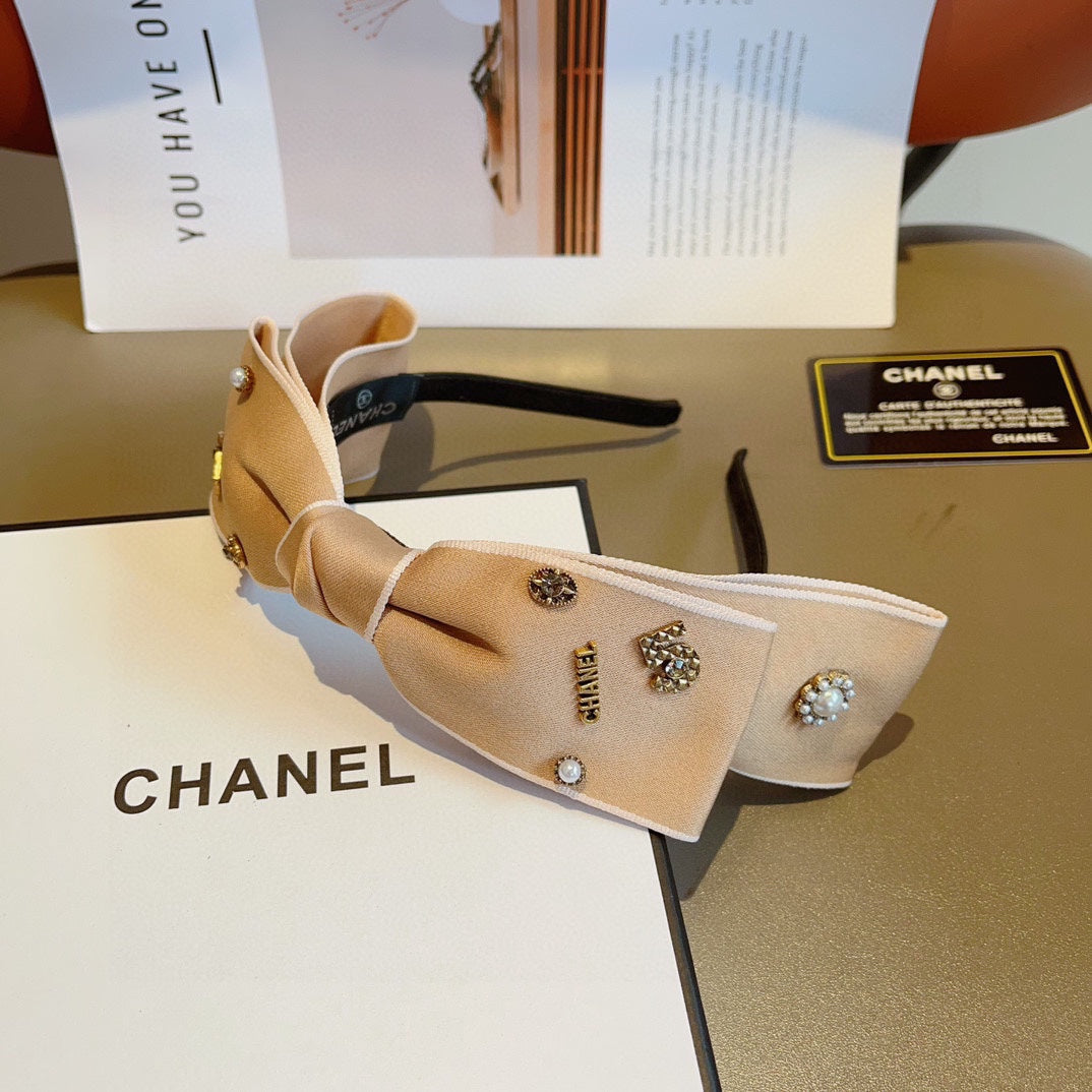 CAMEL BROWN SILK HAIRBAND 417315