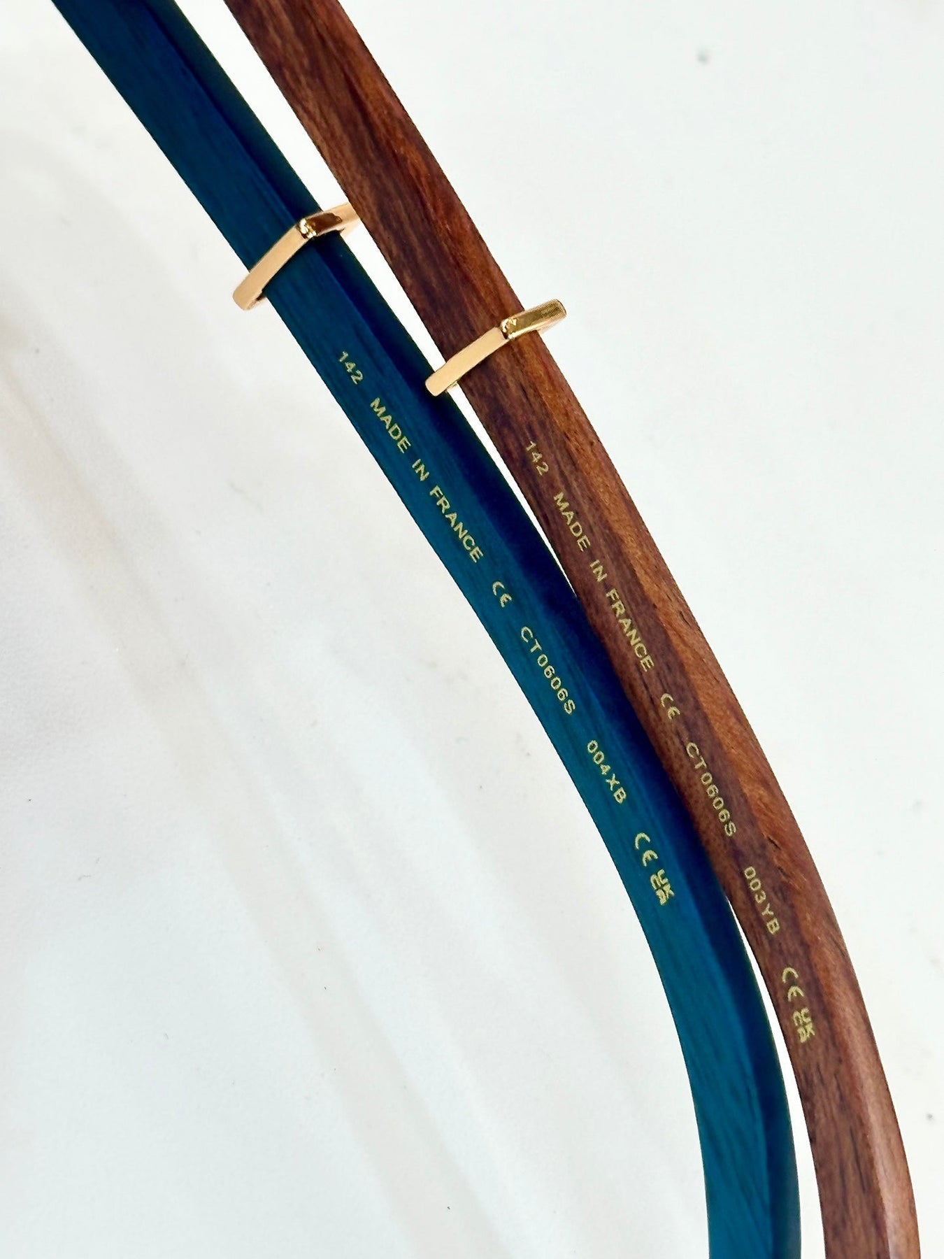 C DE GEOMETRIC FRAME SUNGLASSES CT0606S IN METAL AND WOODEN