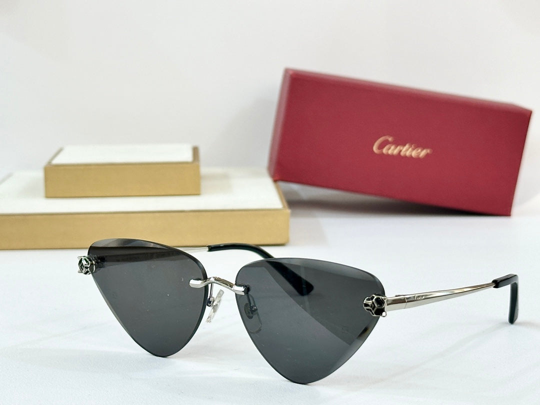 PANTHÈRE RIMLESS TRIANGLE FRAME SUNGLASSES  570457 IN METAL