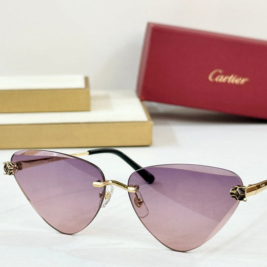 PANTHÈRE RIMLESS TRIANGLE FRAME SUNGLASSES  570457 IN METAL