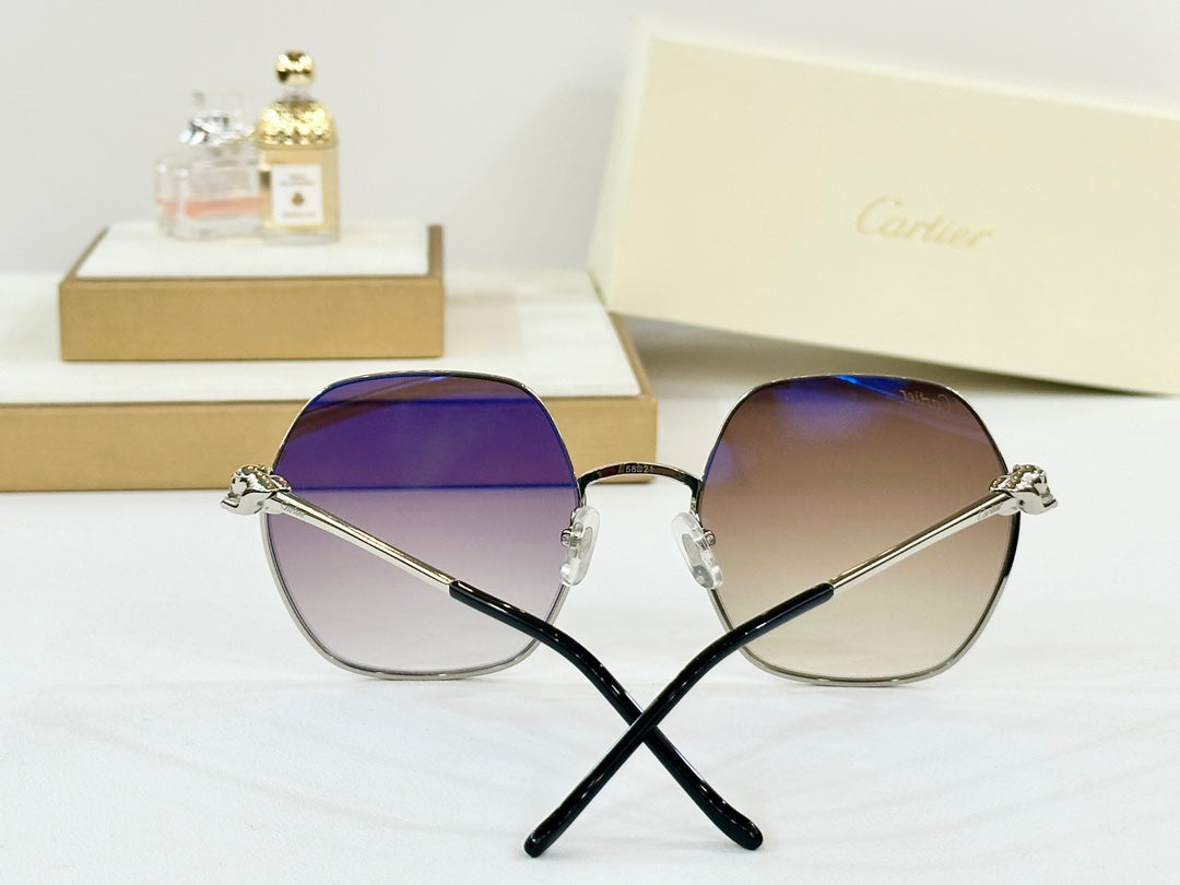 PANTHÈRE ROUND FRAME SUNGLASSES CT0267 IN METAL