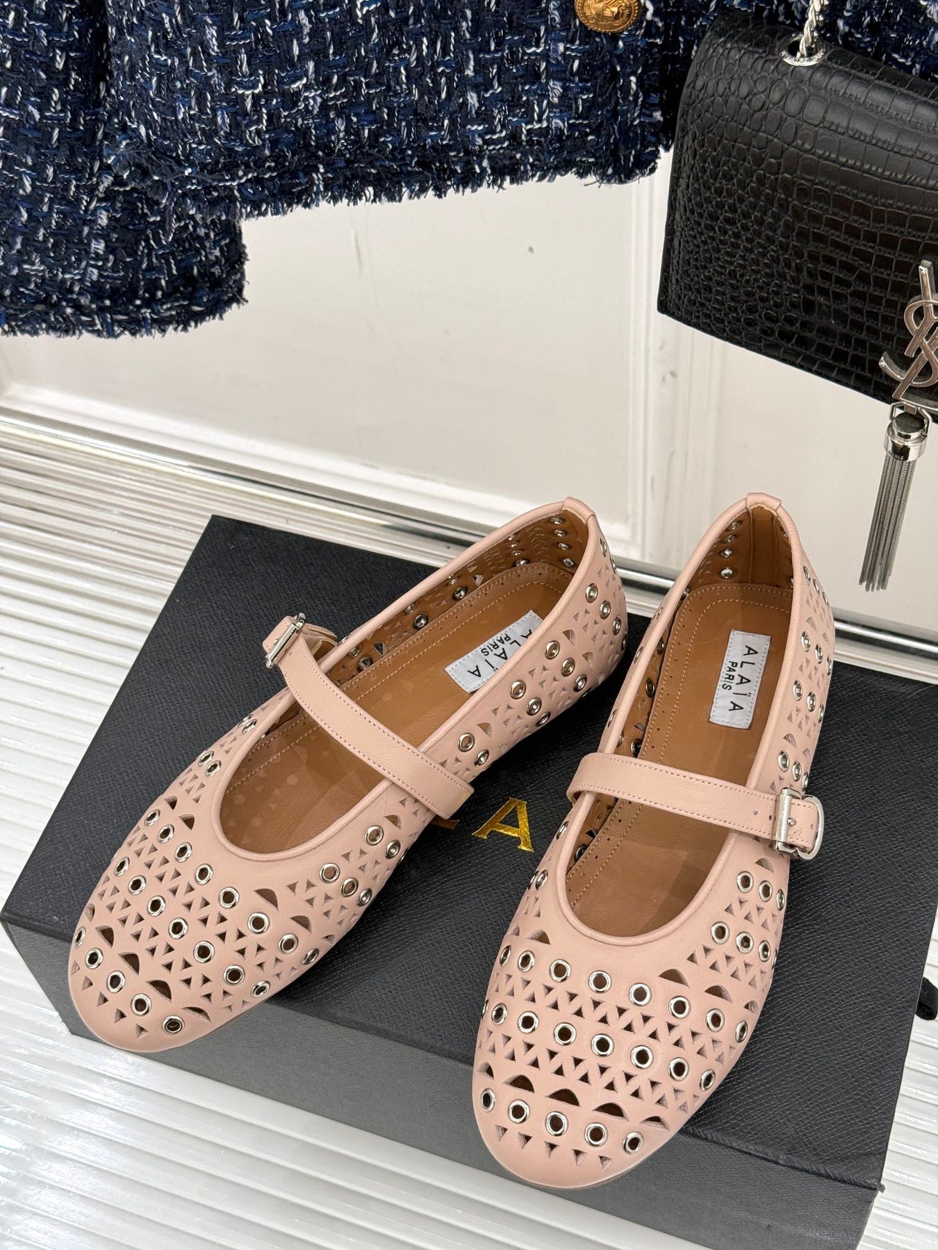 MARY JANE IN PEACH PINK CALFSKIN