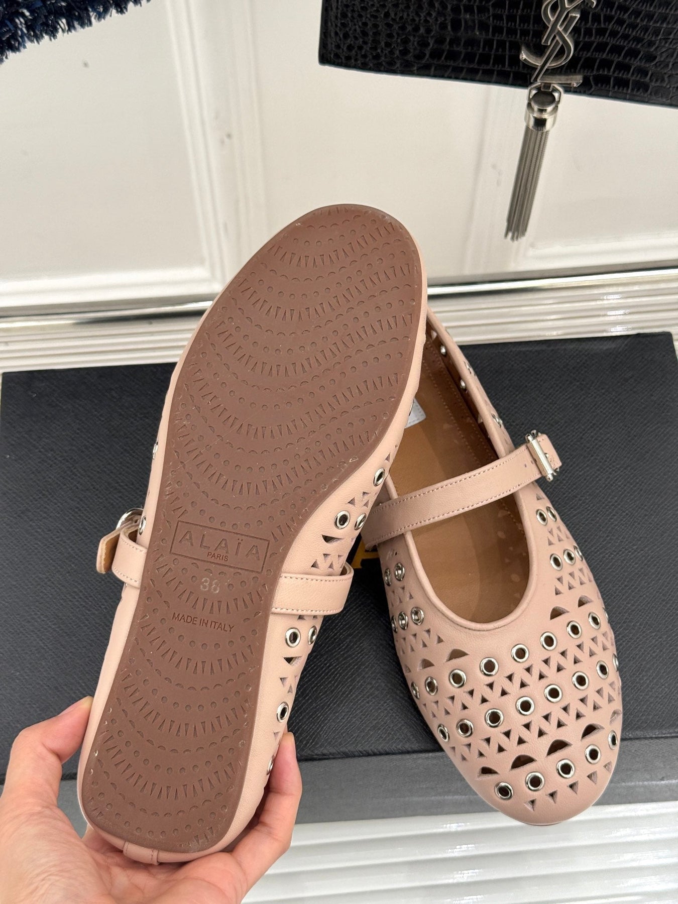 MARY JANE IN PEACH PINK CALFSKIN