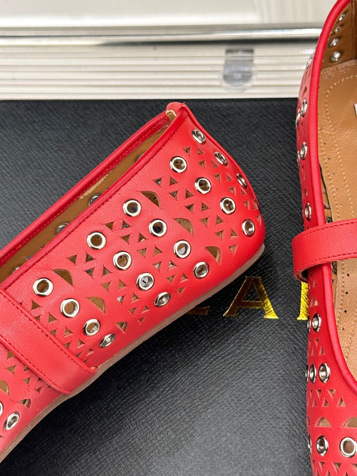 MARY JANE IN CHERRY RED CALFSKIN