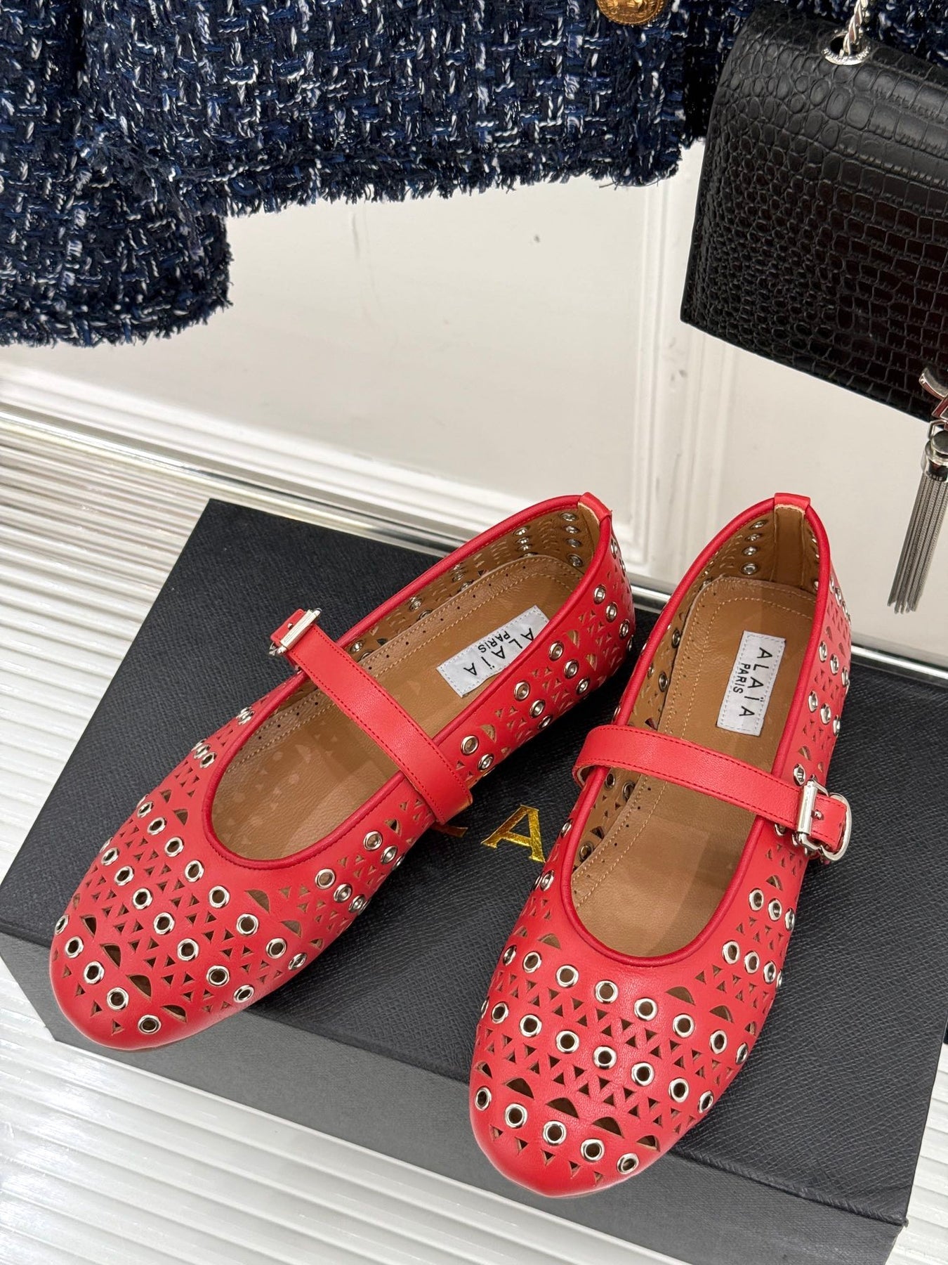 MARY JANE IN CHERRY RED CALFSKIN