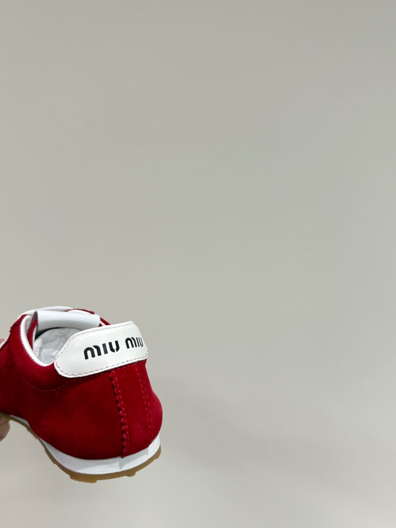 PLUME SNEAKERS IN RED SUEDE