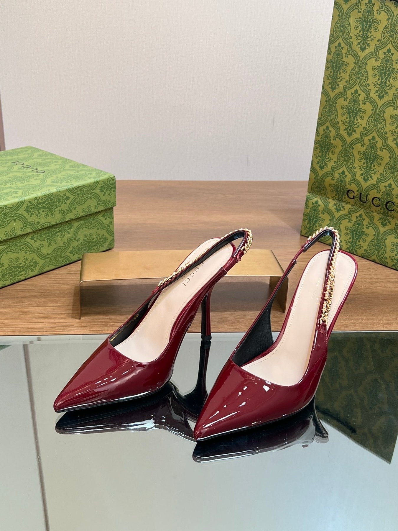 GG SIGNORIA SLINGBACK PUMP BLOOD LAMBSKIN