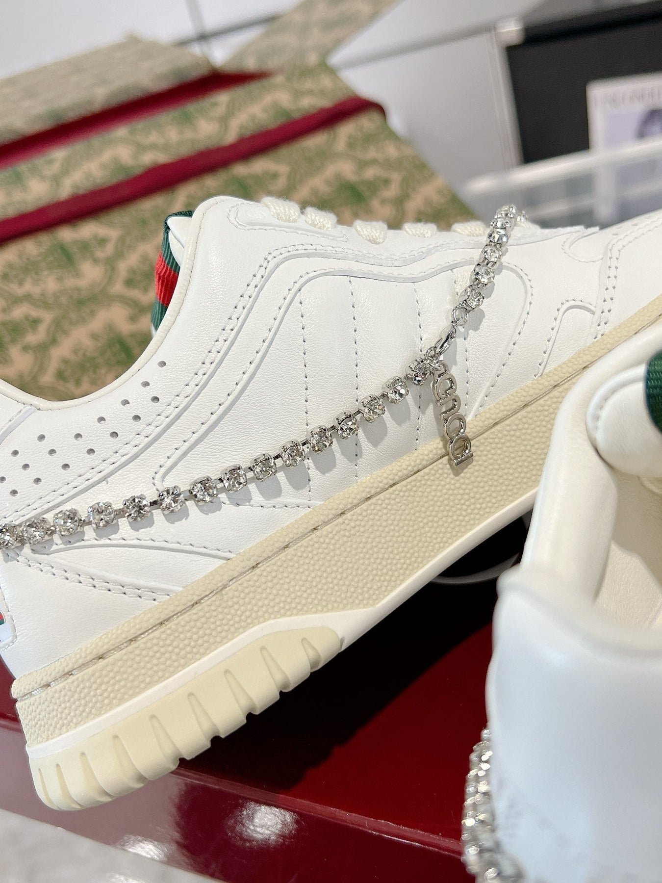 GG RE-WEB SNEAKER FOR COUPLE WHITE