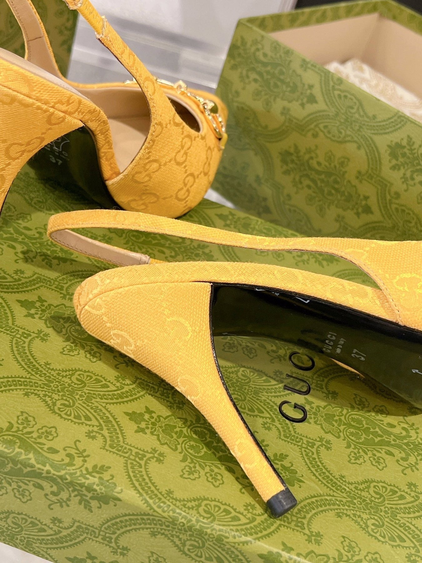 HORSEBIT SLINGBACK 105 IN YELLOW CANVAS