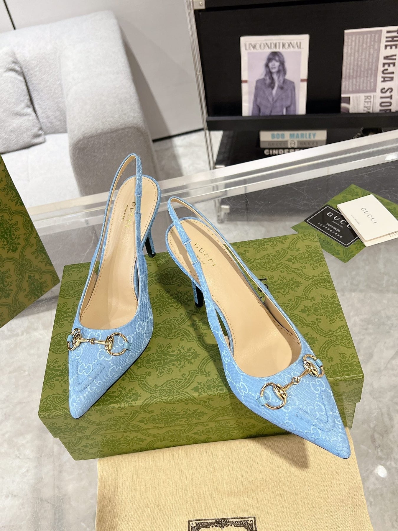 HORSEBIT SLINGBACK 105 IN SKY CANVAS