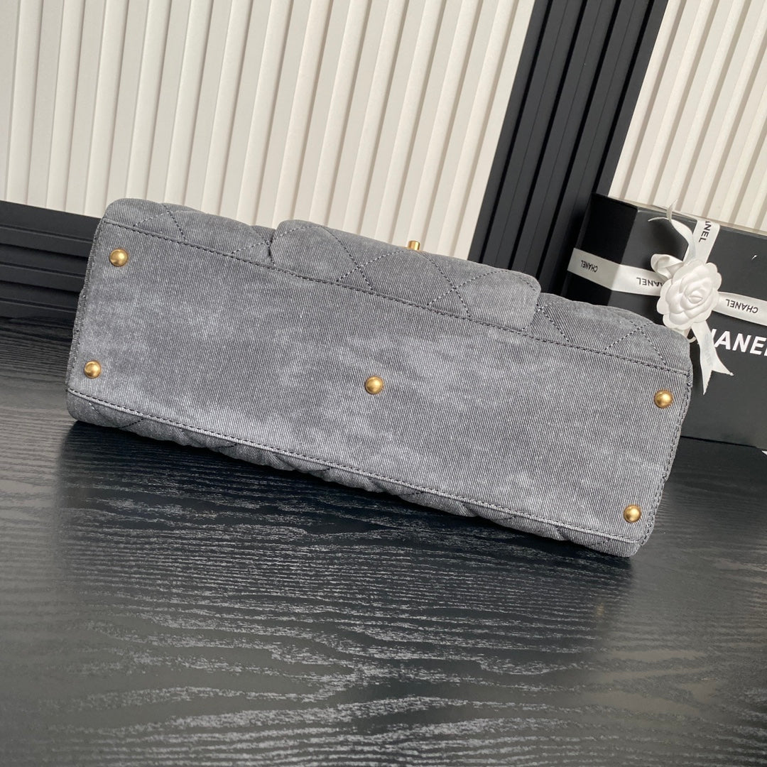 BOWLING BAG 44 IN SANTAS GRAY DENIM GOLD HARDWARE