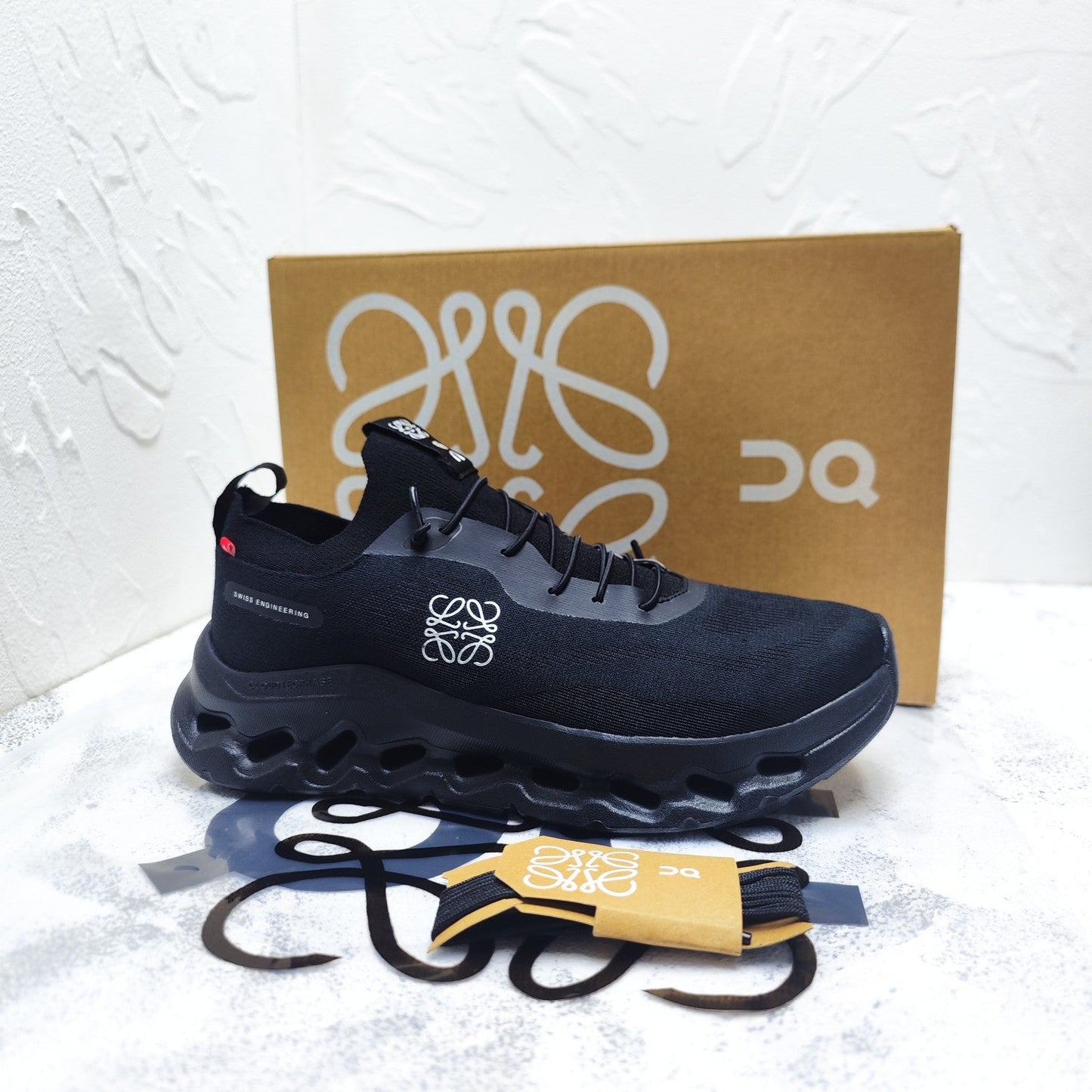 CLOUDTILT SNEAKER IN BLACK RECYCLED POLYESTER