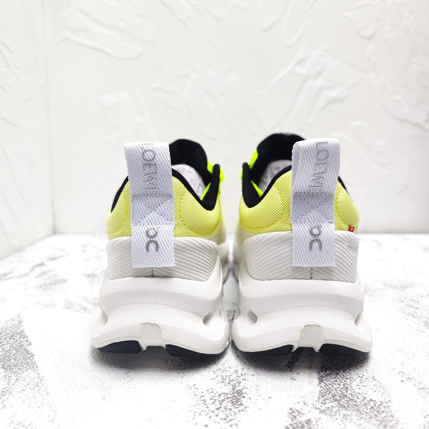 CLOUDTILT 2.0 SNEAKER NEON YELLOW MIX PALE GRAY CALFSKIN AND BREATHABLE MESH