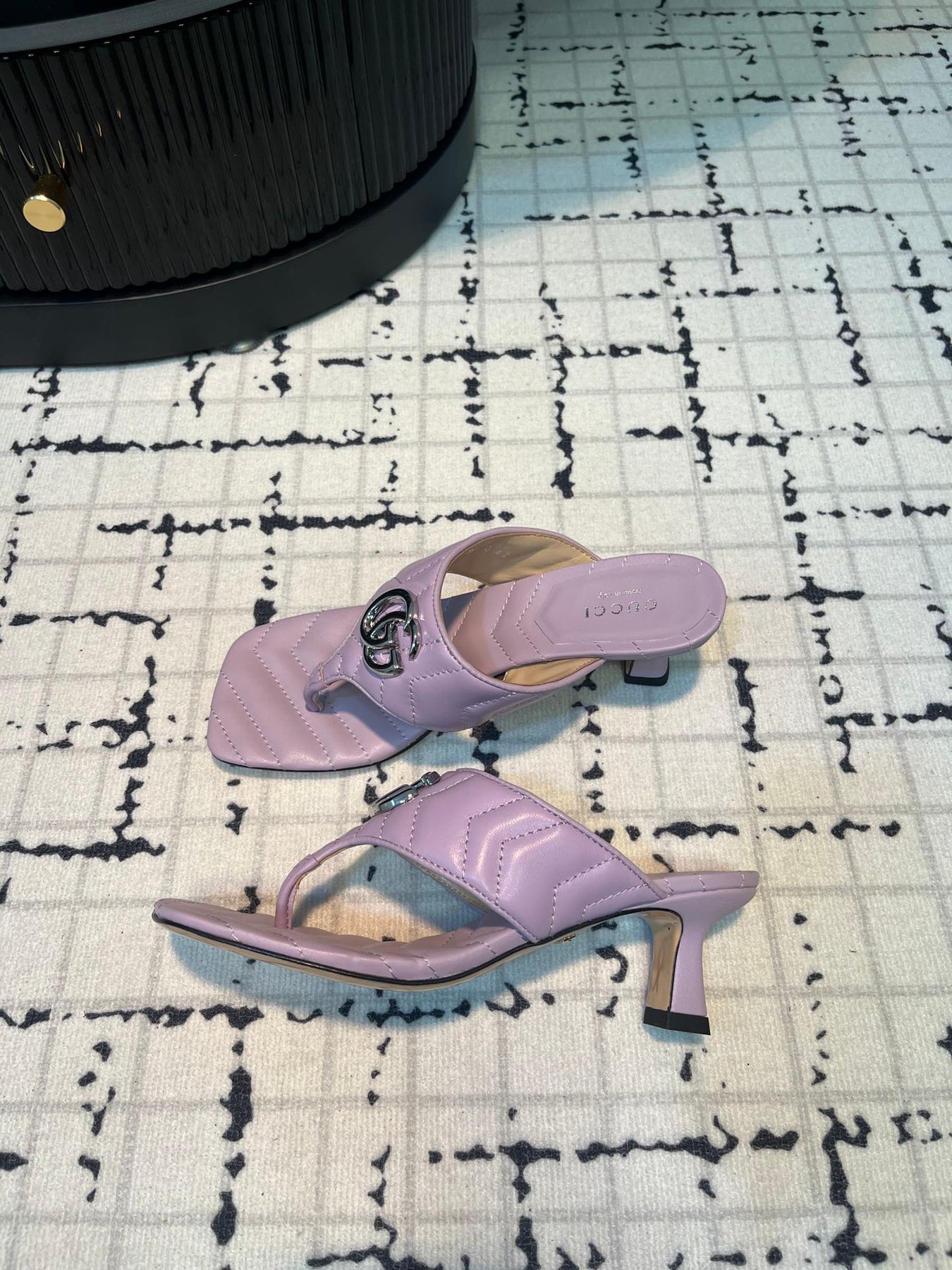 GG THONG SANDALS 55 LAVENDER CALKSKIN