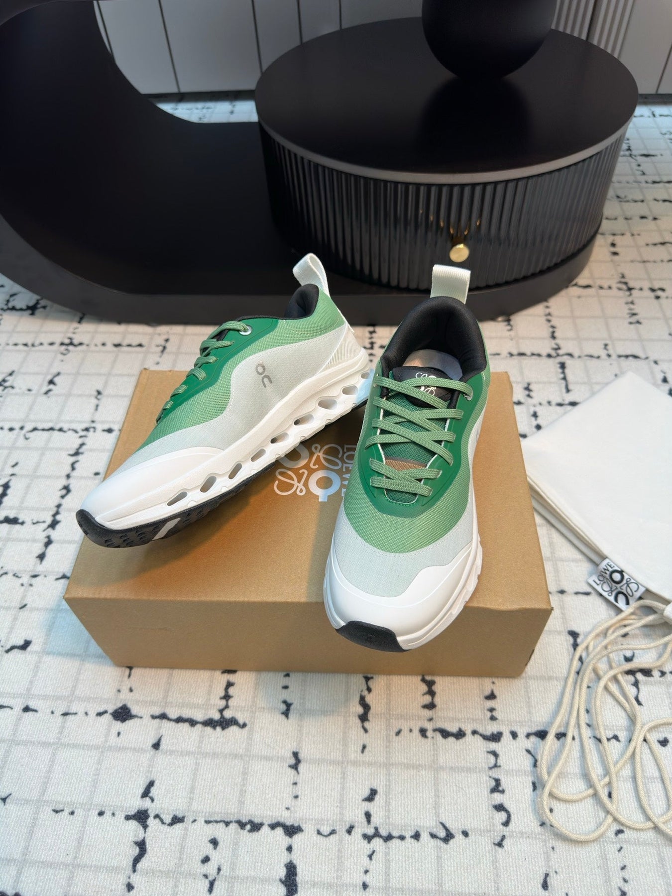 LW CLOUDTILT 2.0 SNEAKER WHITE AND GREEN POLYESTER