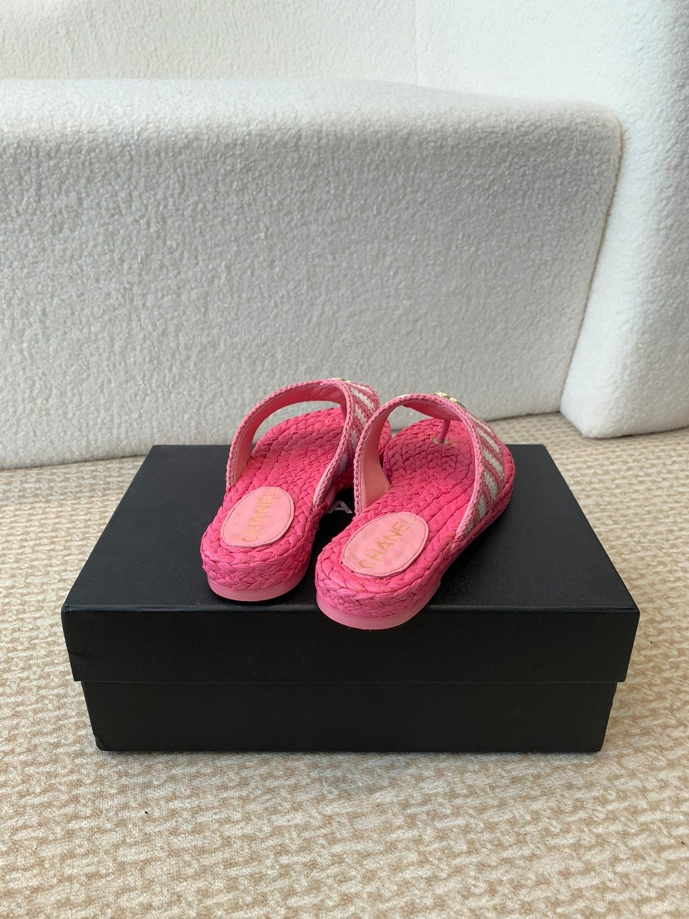 Double C Hottest Knit Flip-Flops Bright Pink