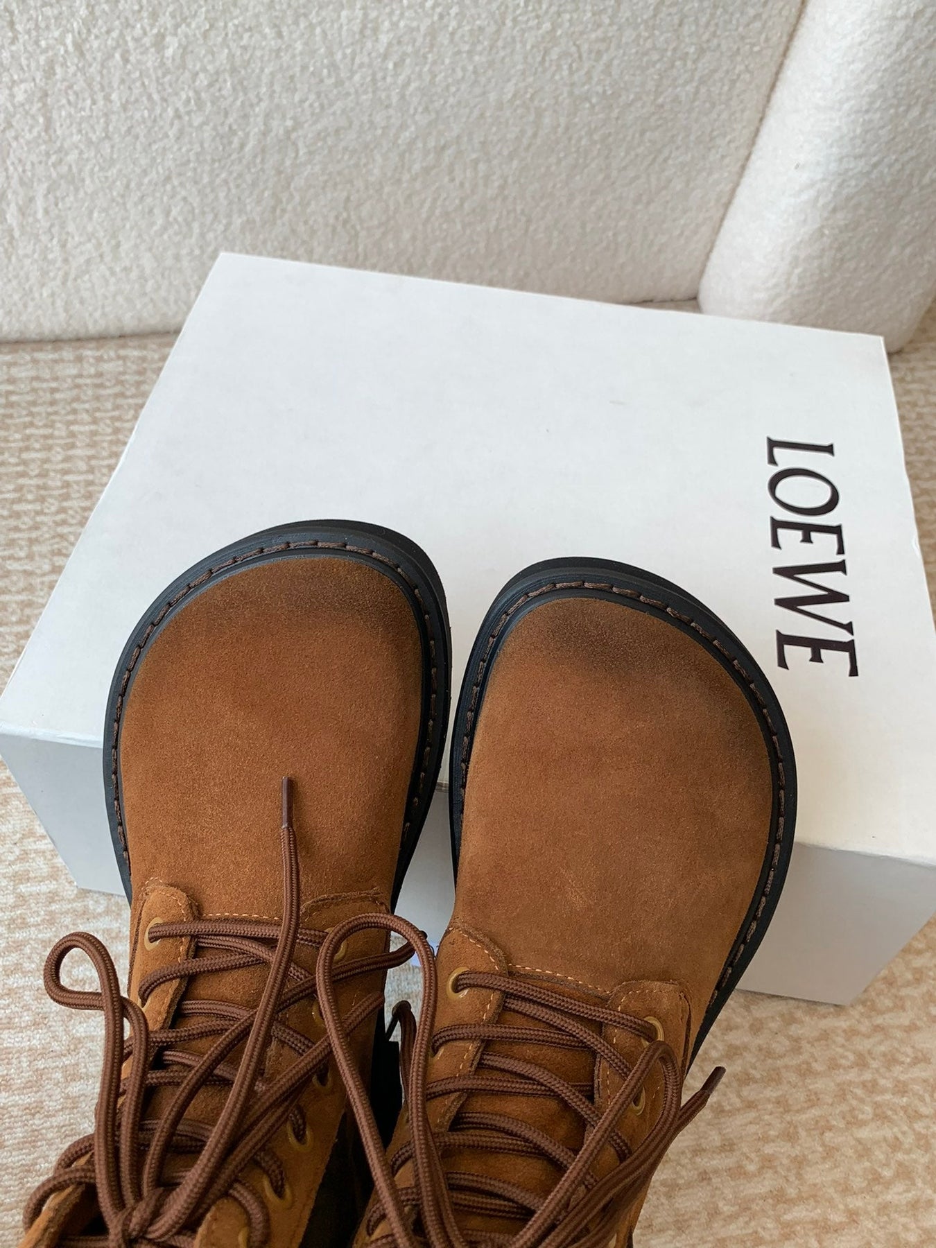 LW SIERRA COMBAT BOOT CARAMEL SUEDE