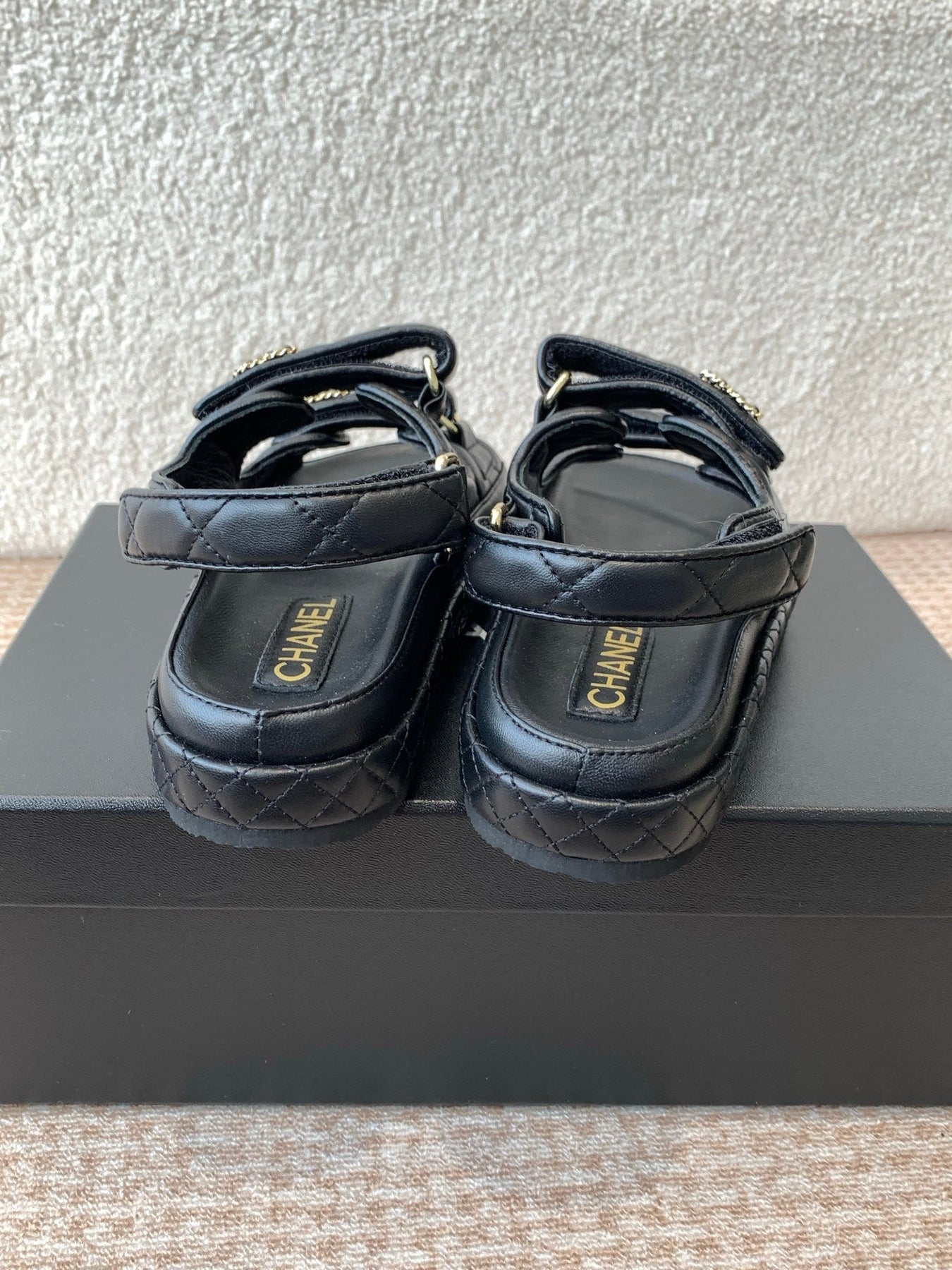 DAD SANDAL IN BLACK CALFSKIN
