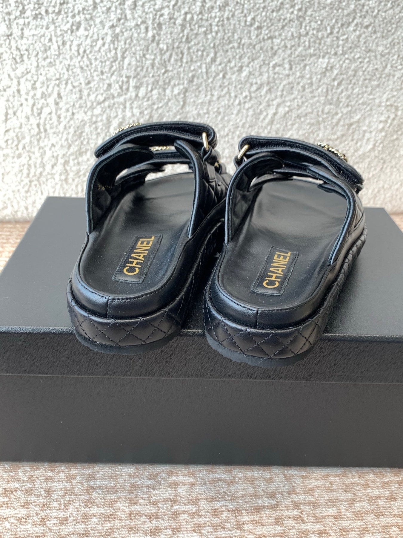 DAD SANDAL IN BLACK CALFSKIN MULE
