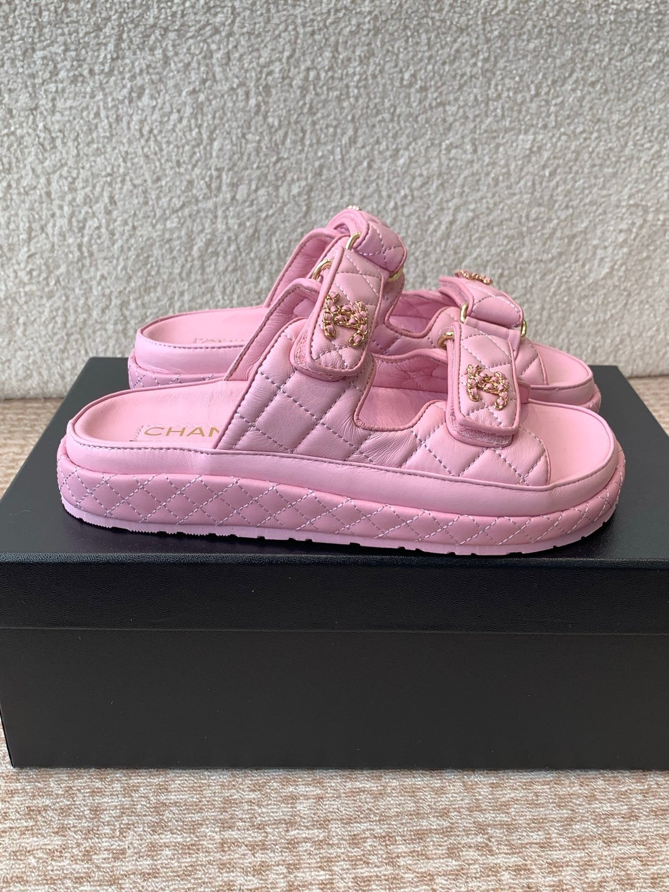 DAD SANDAL IN PALE PINK CALFSKIN MULE