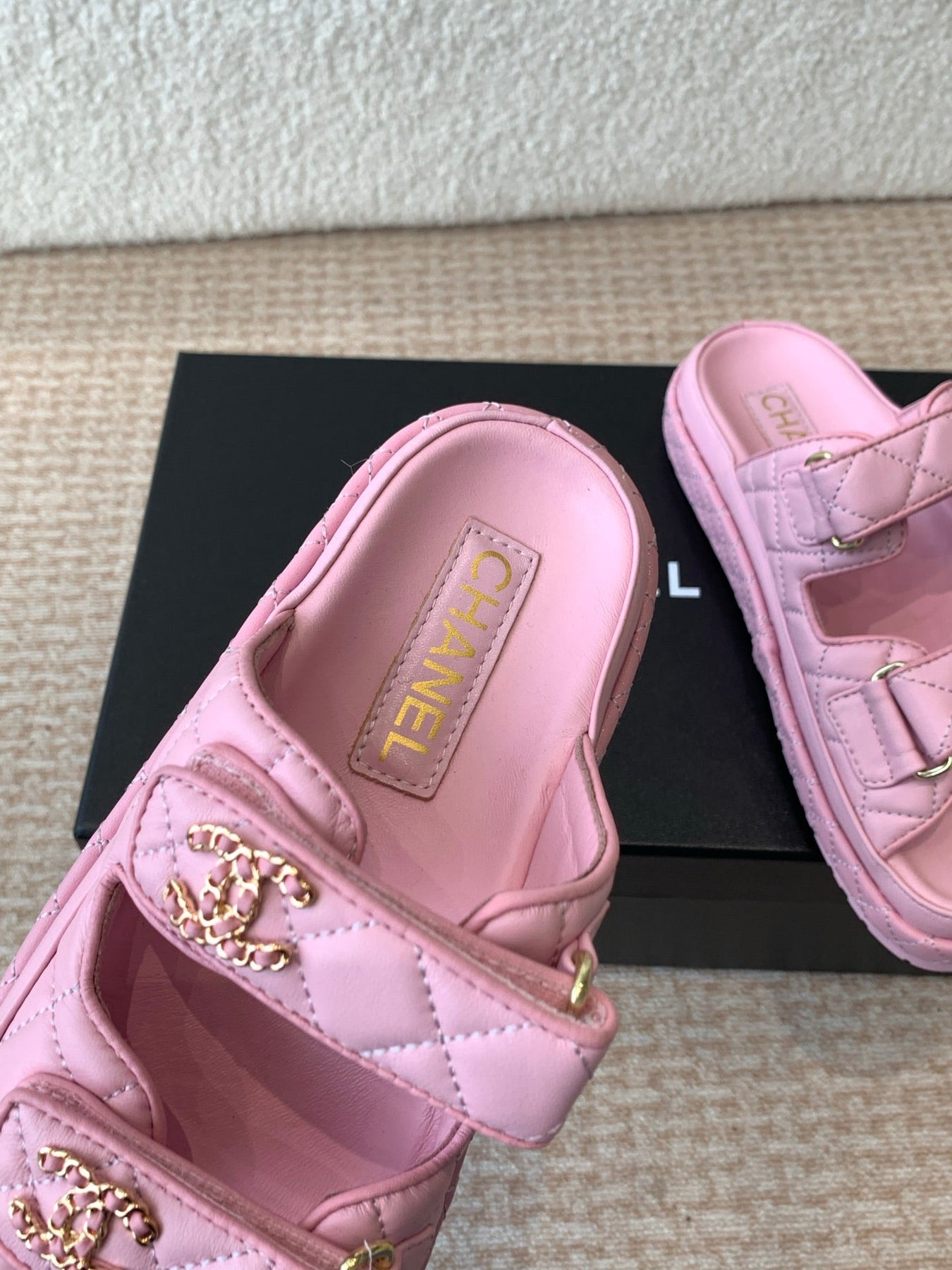 DAD SANDAL IN PALE PINK CALFSKIN MULE