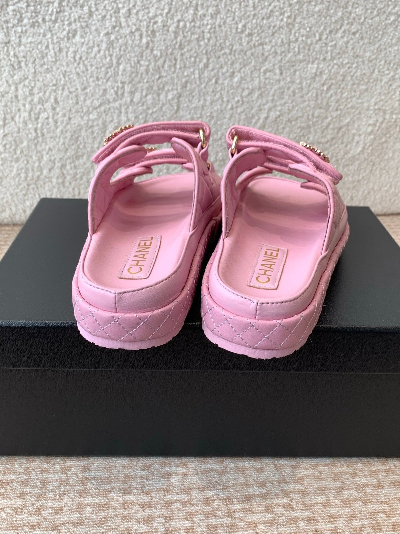 DAD SANDAL IN PALE PINK CALFSKIN MULE