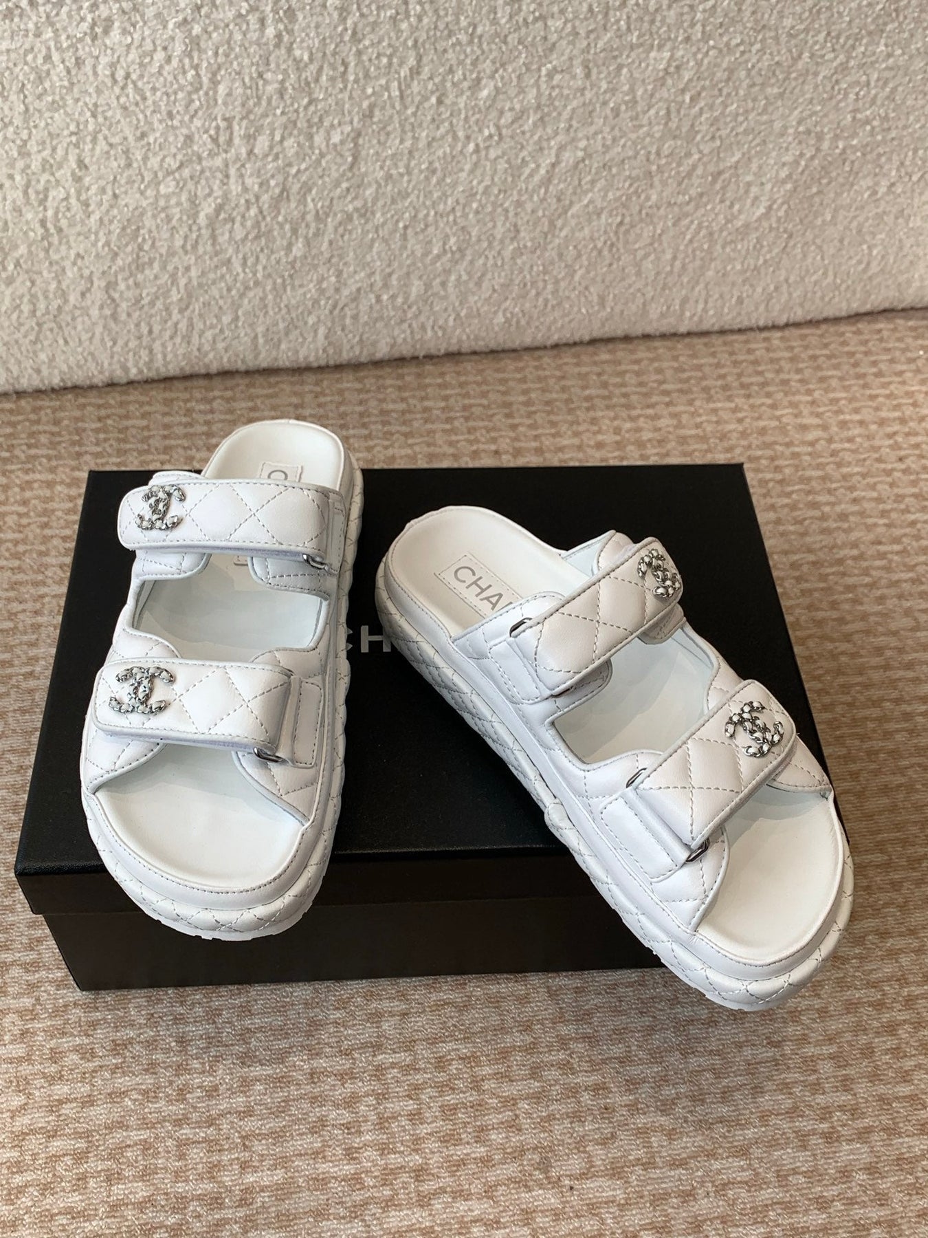 DAD SANDAL IN WHITE CALFSKIN MULE