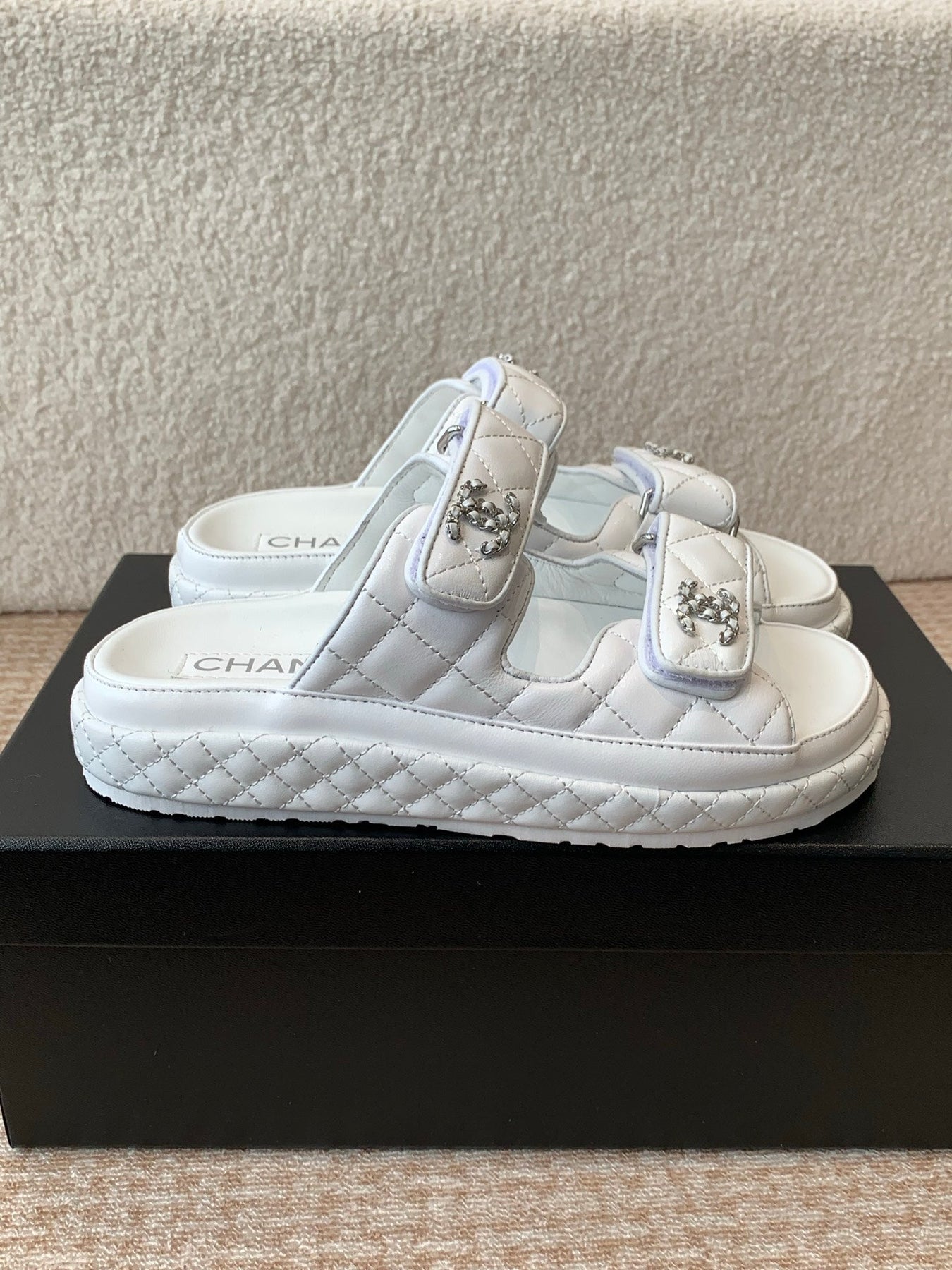 DAD SANDAL IN WHITE CALFSKIN MULE