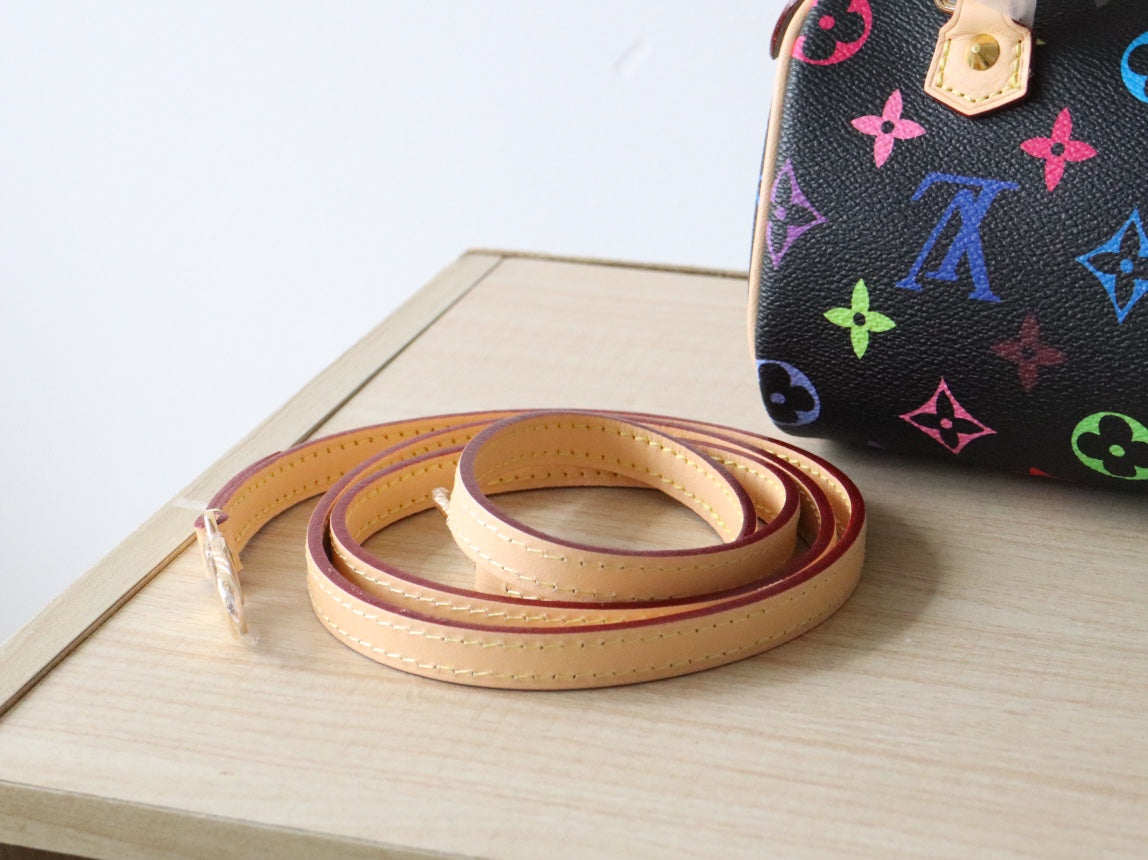 EAST WEST 15 BAG IN BLACK MIX COLORFUL CALFSKIN