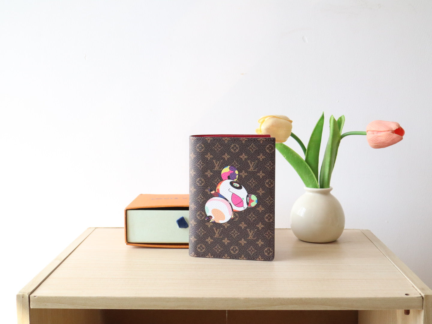 DOLL PASSPORT WALLET IN CHOCOLATE BROWN MONOGRAM CALFSKIN