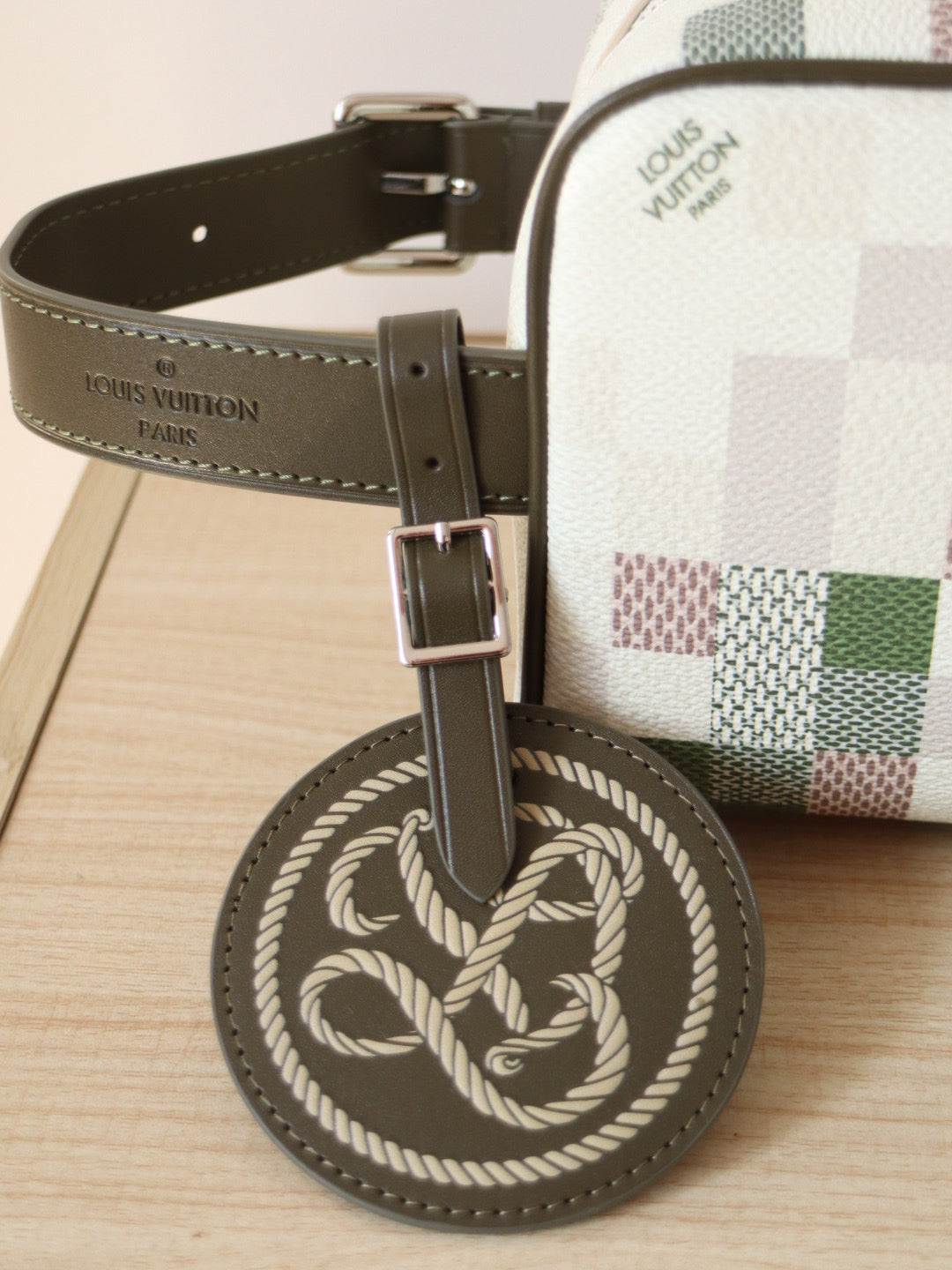 LOCKER DOPP KIT 23 IN KHAKI DAMOFLAGE COATED CANVAS