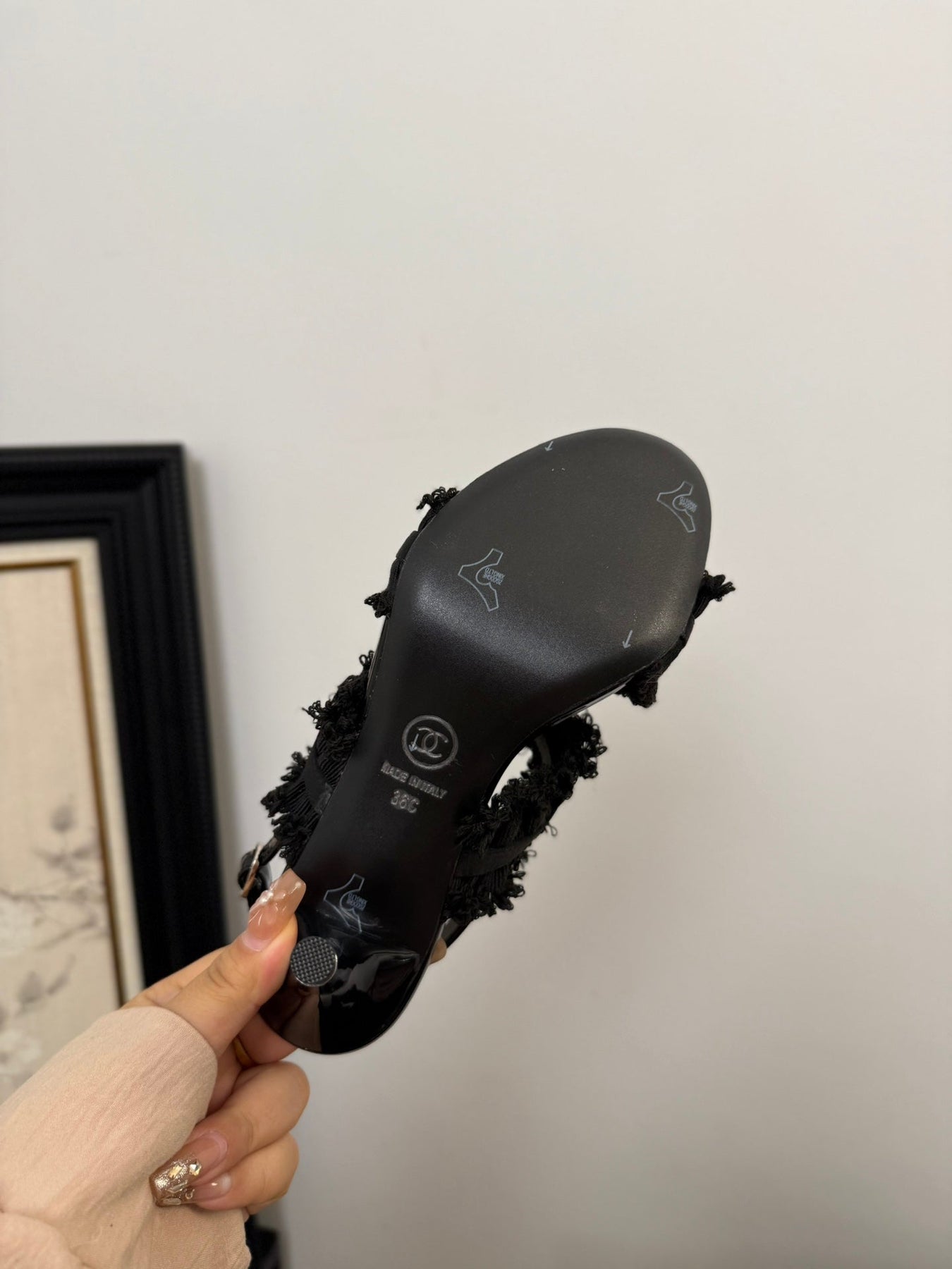 BLACK GROSGRAIN CANVAS BOW SLINGBACK SANDALS